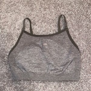 Olive Green and light pink gymshark sports bra